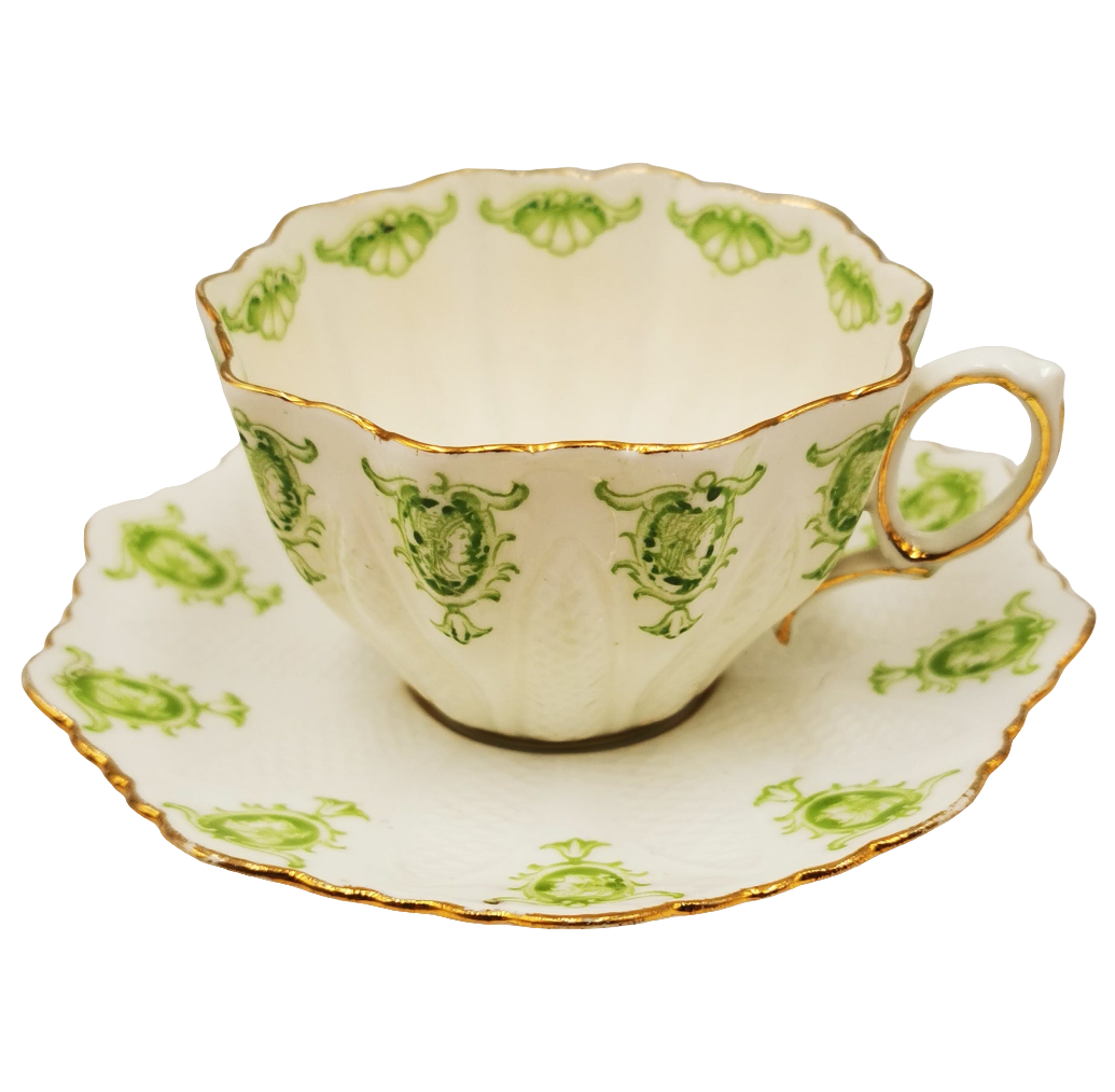 Antique Paragon Art Deco China Teacup and Saucer 1753 rd no 693817