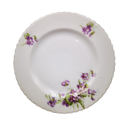 Antique-Porcelain-China-Violets-Side-Plates