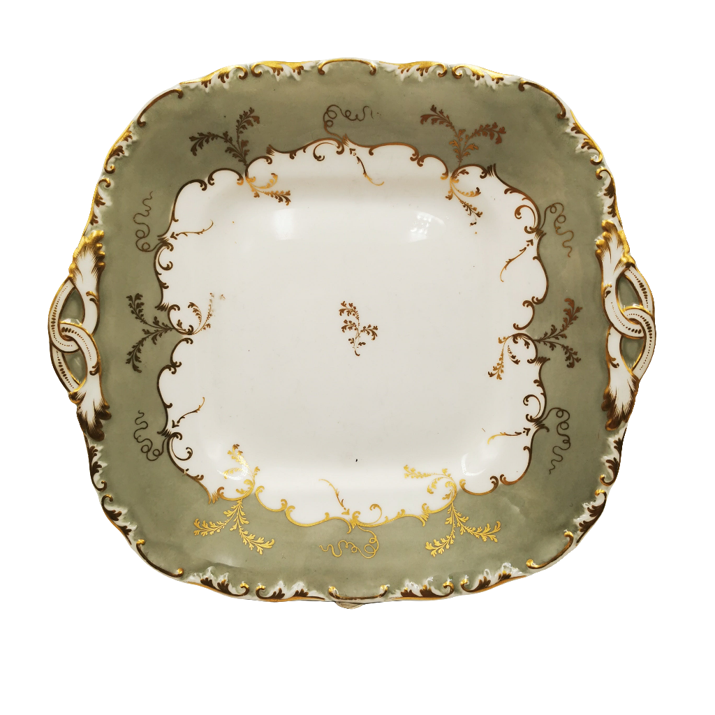 Antique Rockingham China Cake Plate pattern 3666 c1840-1860