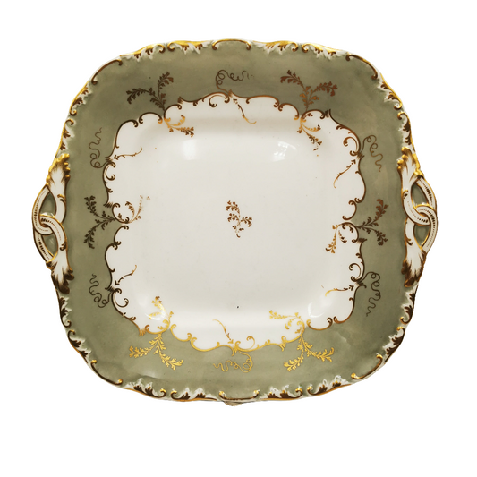 Antique Rockingham China Cake Plate pattern 3666 c1840-1860