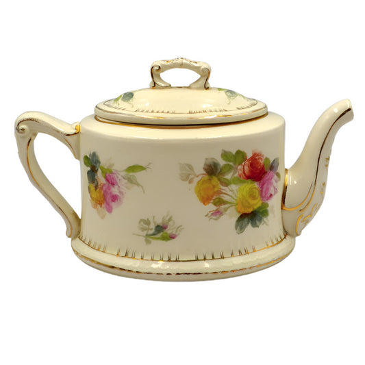 Antique Royal Bonn Germany Floral Teapot