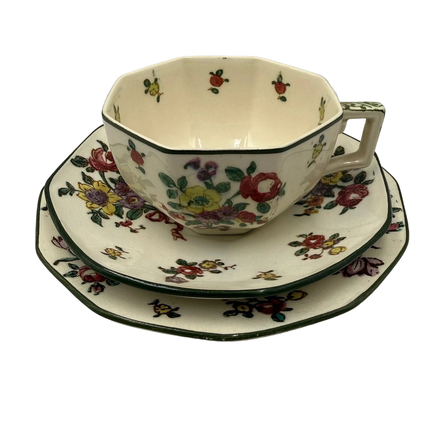 Antique Royal Doulton Old Leeds Sprays D3548 Teacup