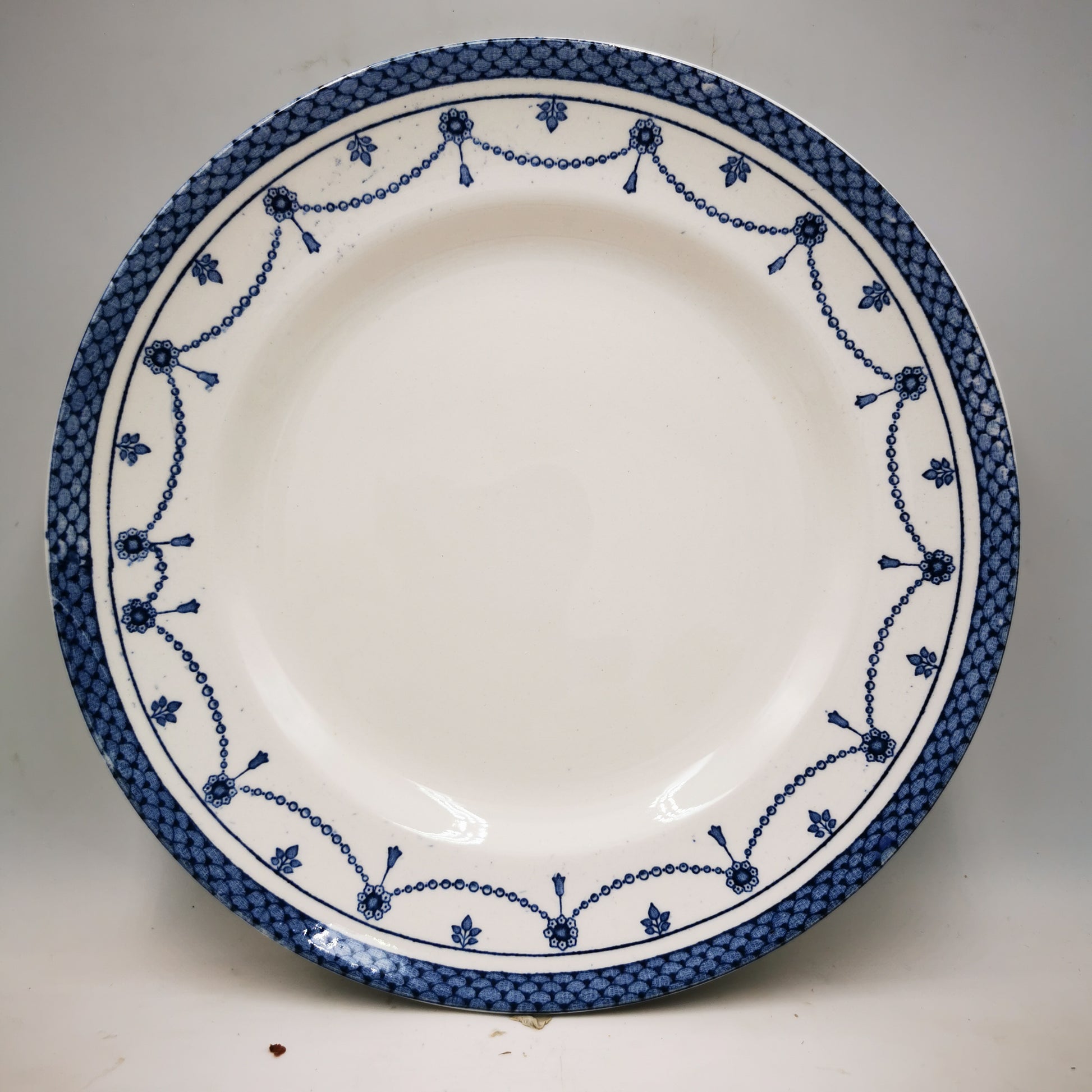 Antique-Thomas-Till-and-Sons-Irene-Blue-and-White-China-Dessert-Plate