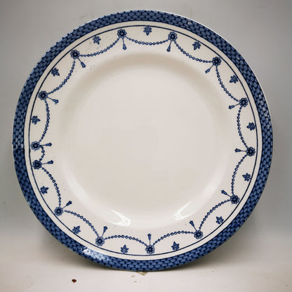 Antique-Thomas-Till-and-Sons-Irene-Blue-and-White-China-Dessert-Plate