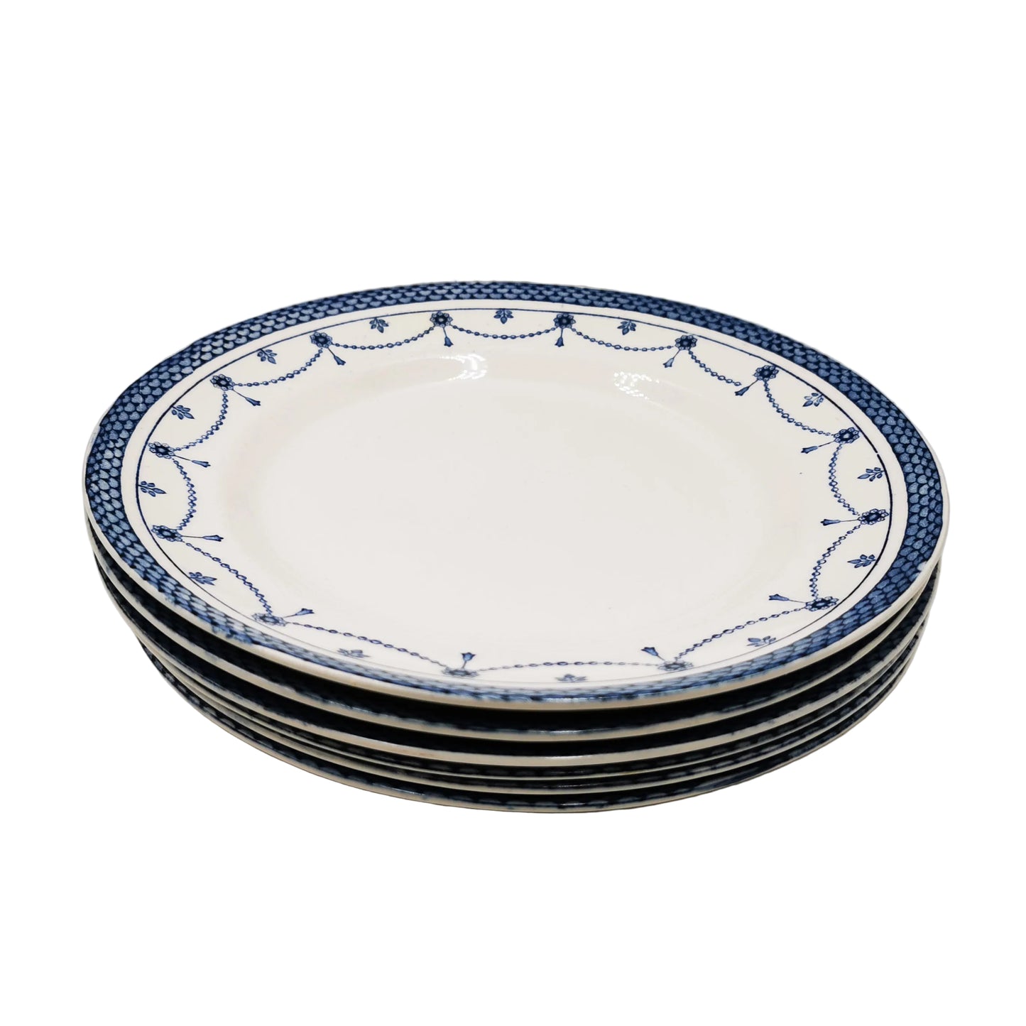 Antique-Thomas-Till-and-Sons-Irene-Blue-and-White-China-Dinner-Plate