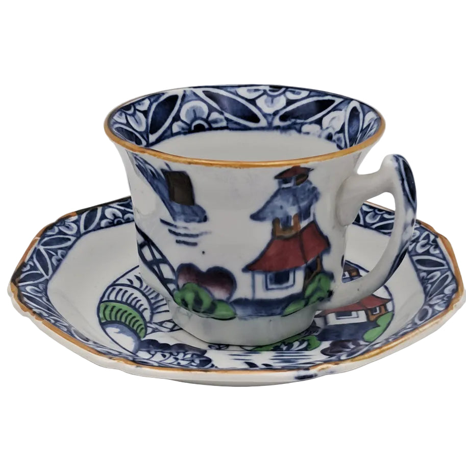 Woods-Westover-Octagonal-Small-Coffee-Cup-&-Saucer-Duo