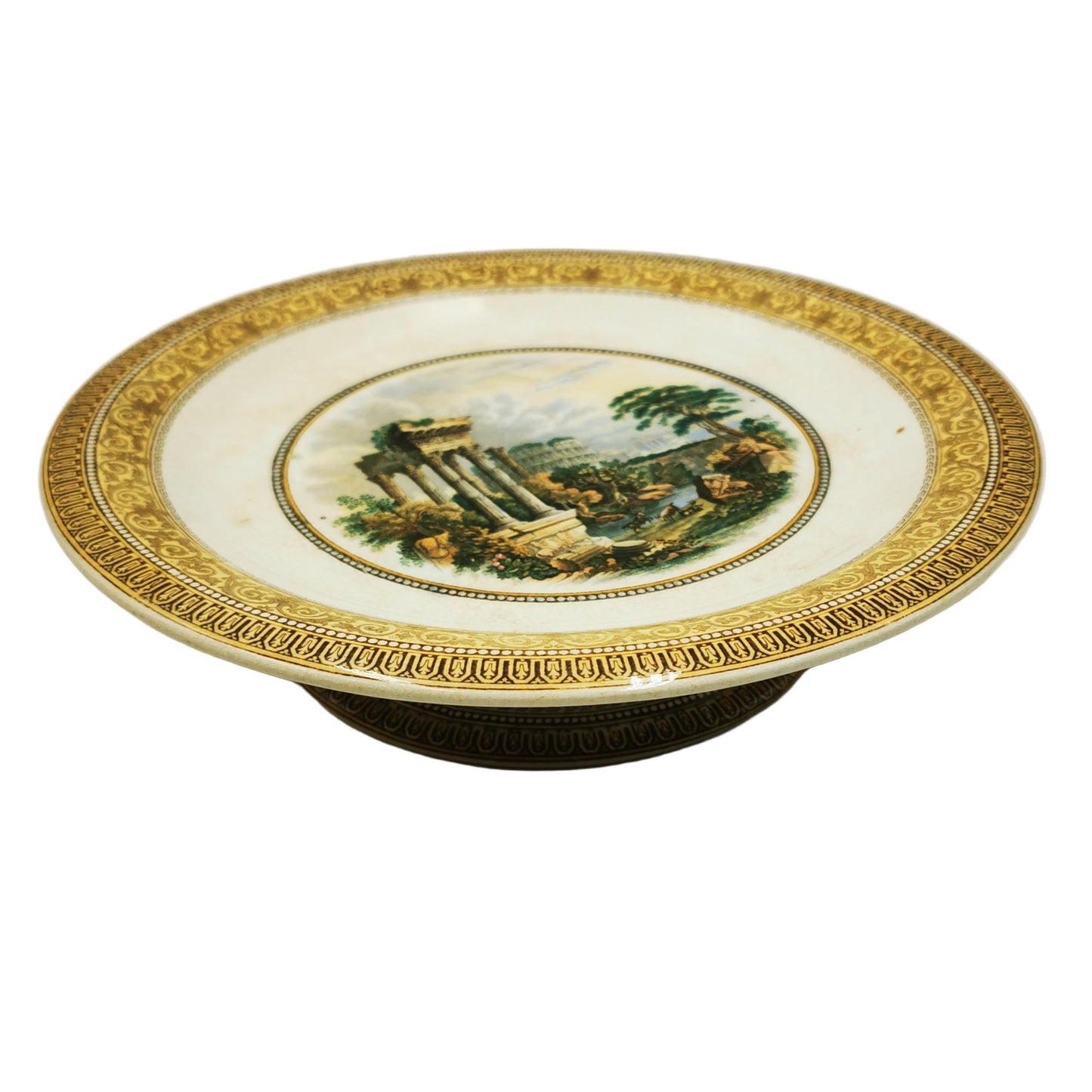 Antique F & R Pratt & Co Earthenware China No 123 Pattern Short Comport Stand