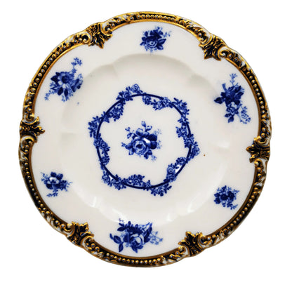 Antique George Jones & Sons Crescent China 3840 Teacup, Saucer & Side Plate
