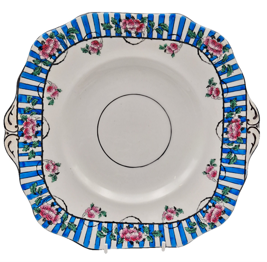 Antique Sampson Smith Wetley China Rare Blossom 9444 Pattern Side Cake Plate