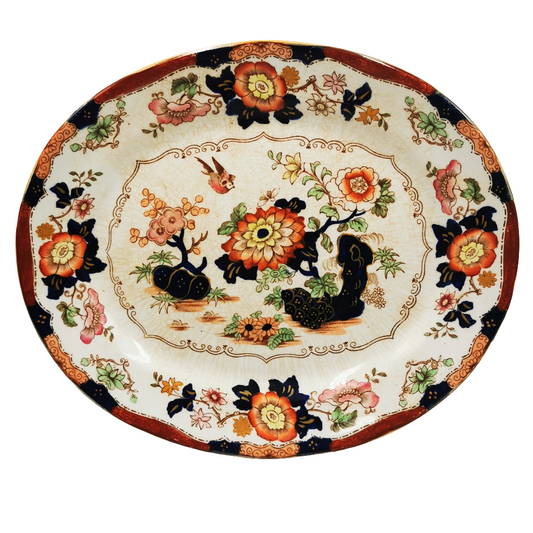 G L Ashworth Bros Antique English Ironstone China 9178 pattern 10-inch Platter 1861 - 1890