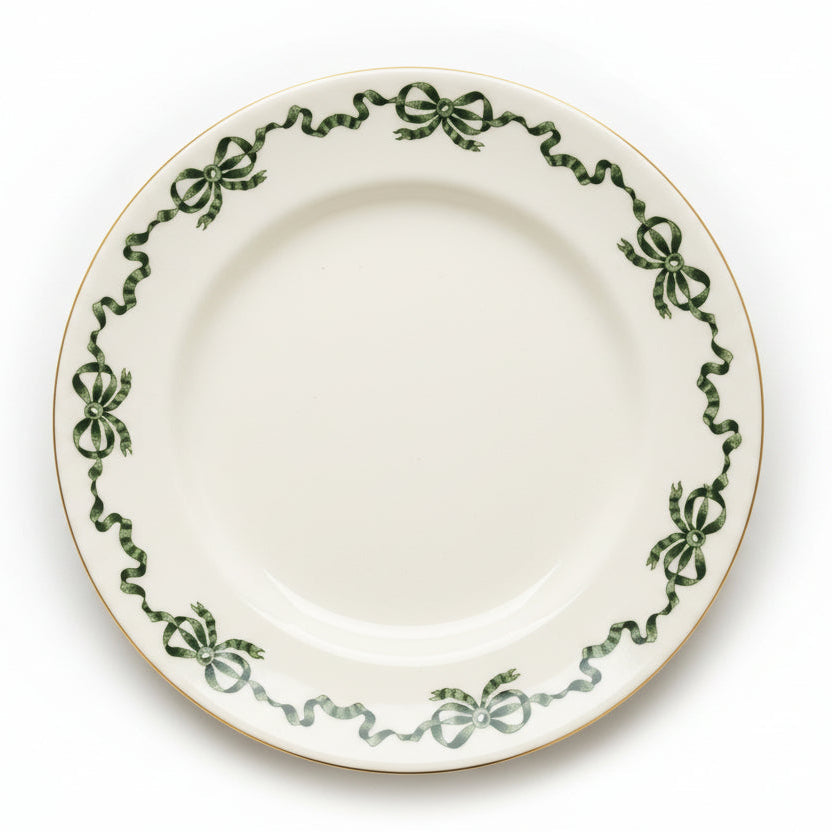 Aynsley-China-Green-Ribbon-16013-Side-Plate