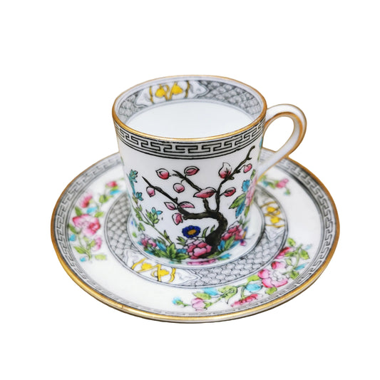 Aynsley-China-Indian-Tree-1173-Demitasse-Coffee-Cup-and-Saucer
