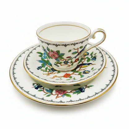 Aynsley China Pembroke Teacup Saucer & Side Plate Trio