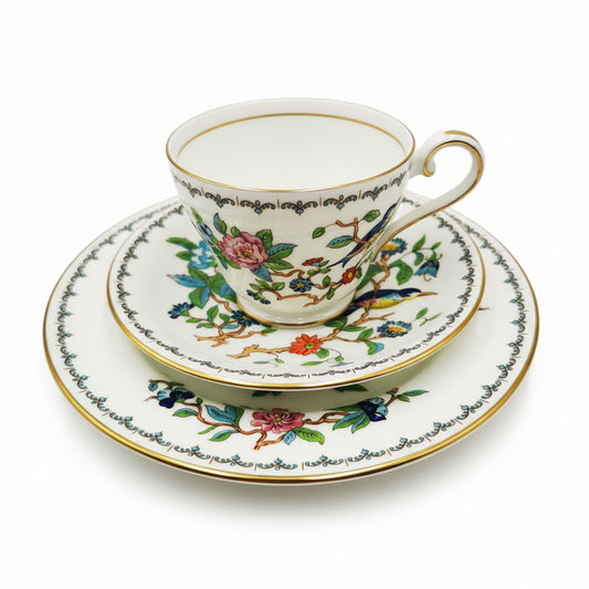 Aynsley China Pembroke Teacup Saucer & Side Plate Trio