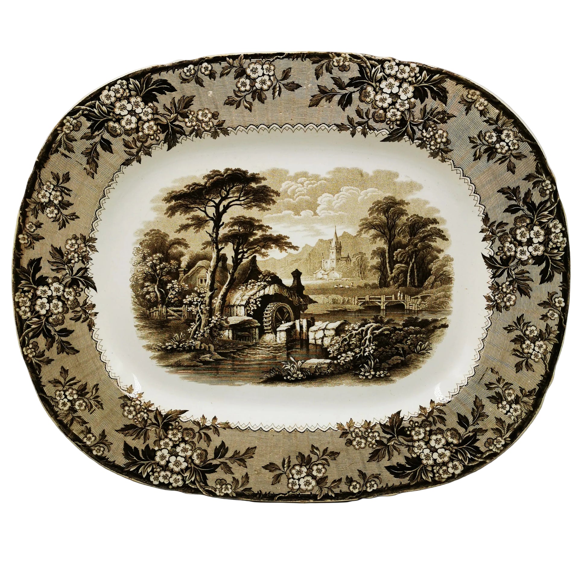 Beech Hancock & Co English Scenery Ironstone China Platter