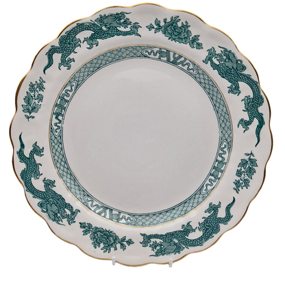 Booths Silicon China Turquoise Dragon Dinner/Luncheon Plate