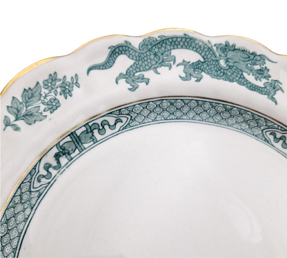 Booths Silicon China Turquoise Dragon Dinner/Luncheon Plate detail