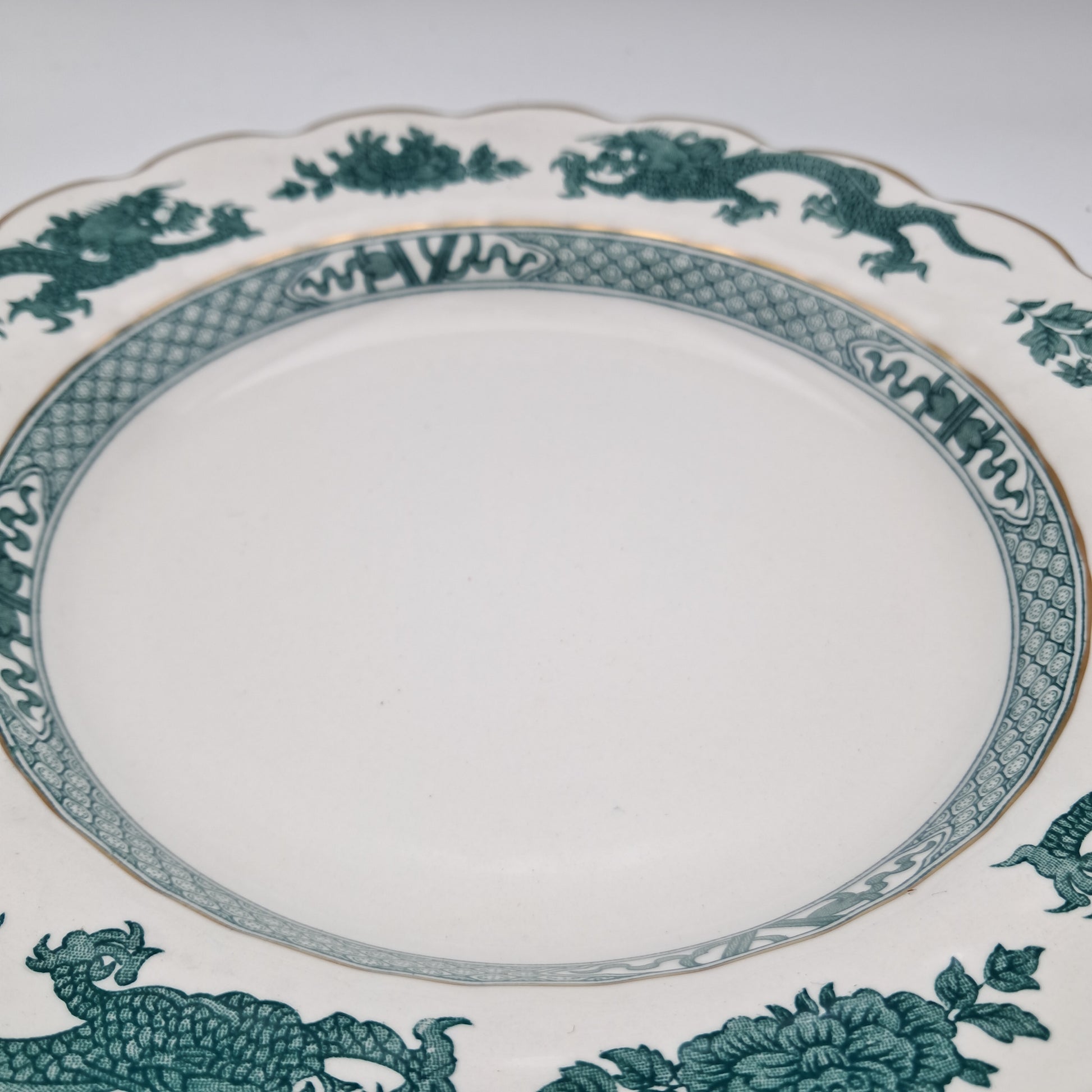 Booths Silicon China Turquoise Dragon detail Soup Bowl