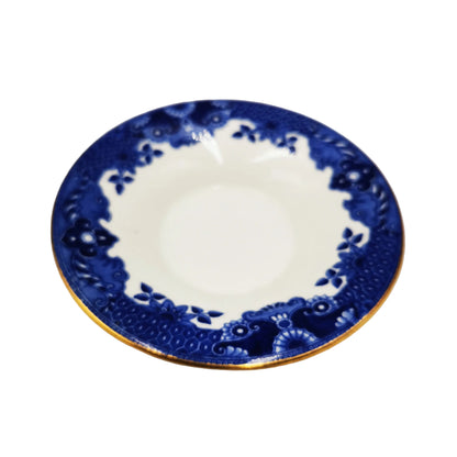Burgess & Leigh Burleigh Ware Willow Blue and White China Demitasse Saucer