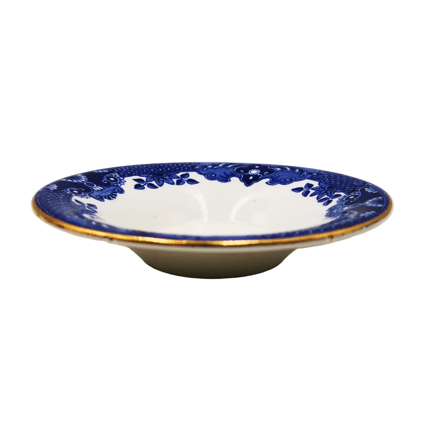 Burgess & Leigh Burleigh Ware Willow Blue and White China Demitasse Saucer