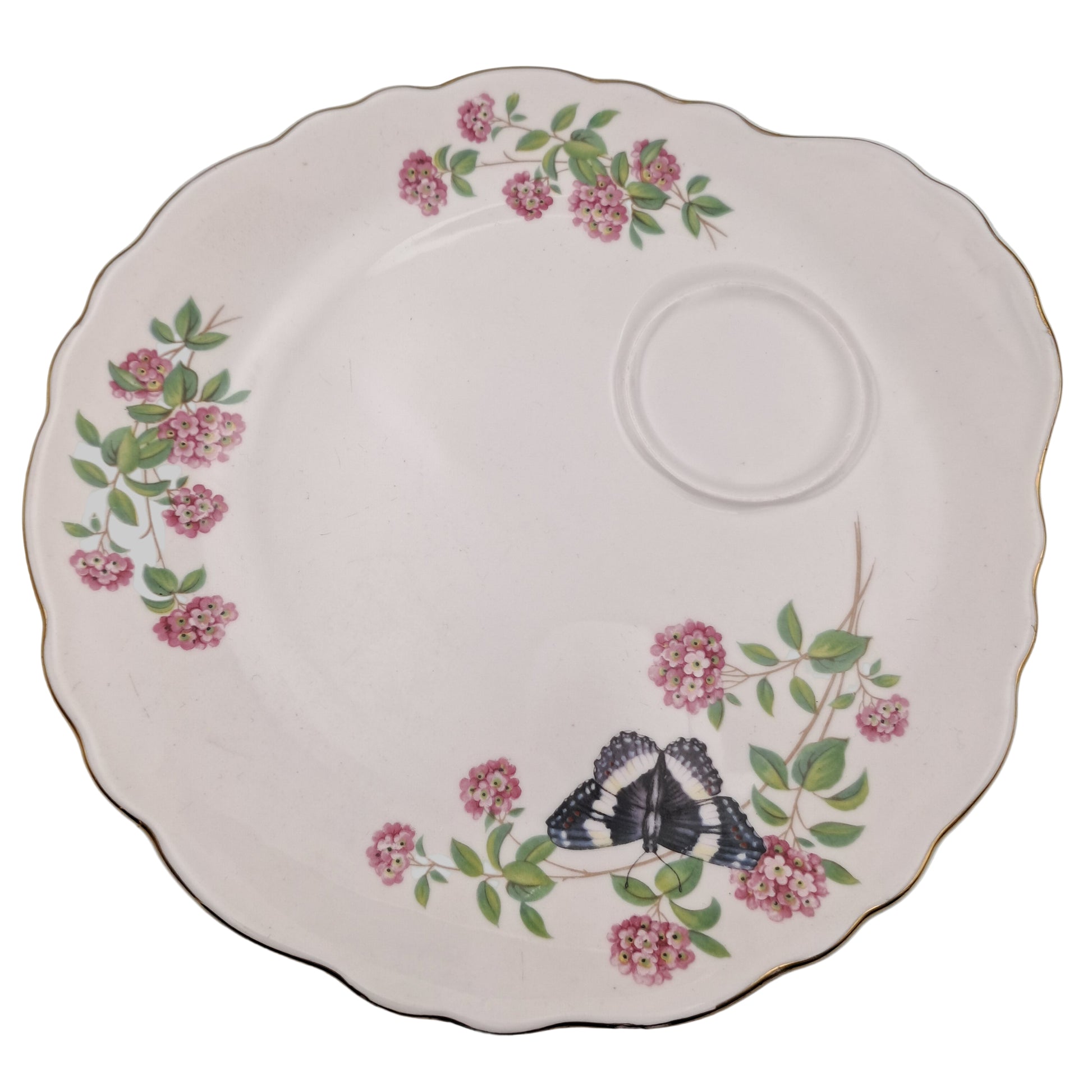 Tuscan Teacup and Saucer Plate by R H & S L Plant China c1950