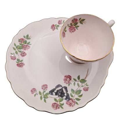 Tuscan Teacup and Saucer Plate by R H & S L Plant China c1950