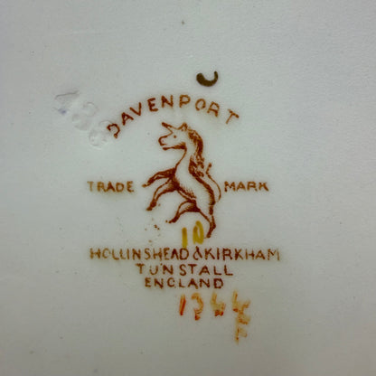 Hollinshead & Kirkham Davenport Pattern China Square Cake Plate