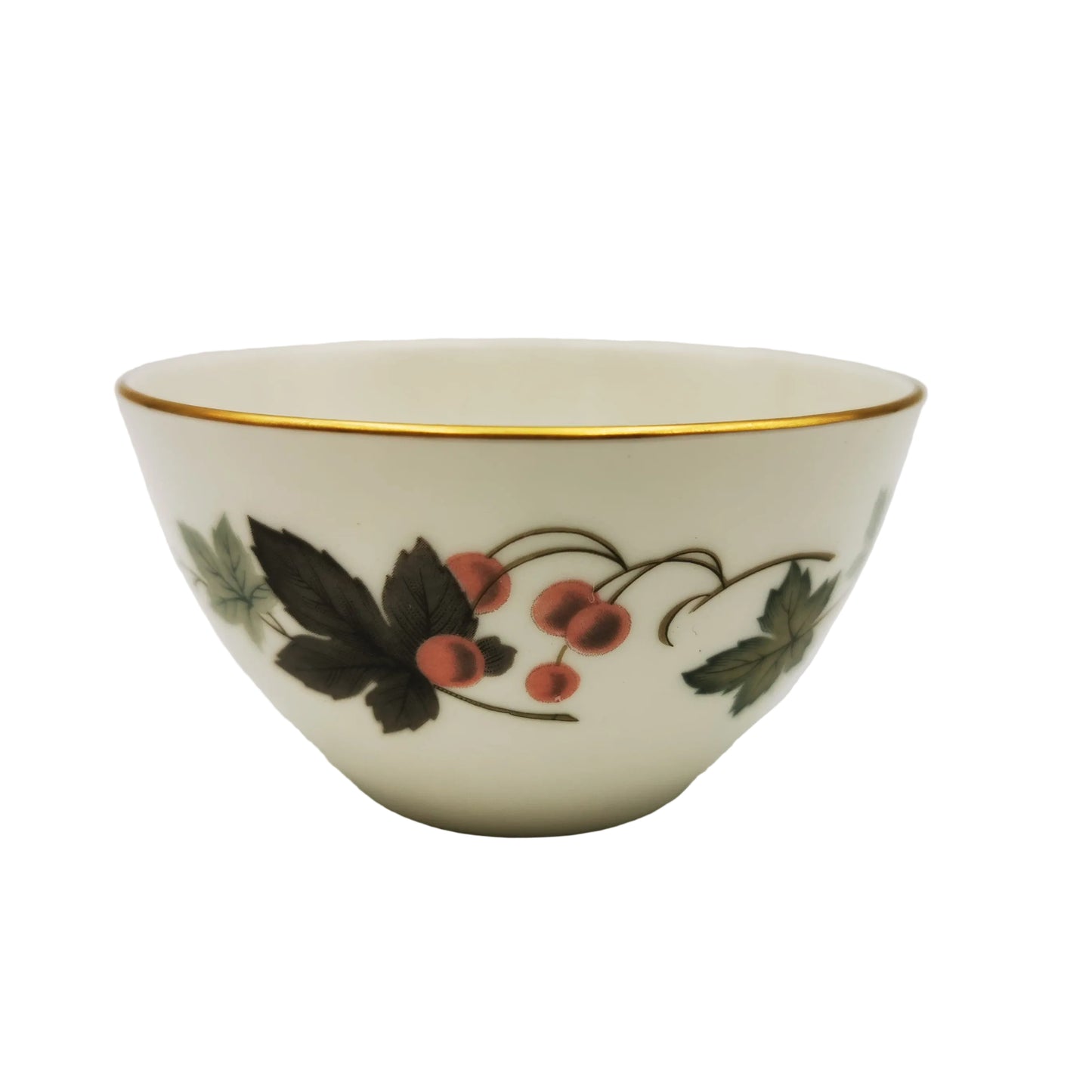 Decorative ceramic bowl with floral design on a white background