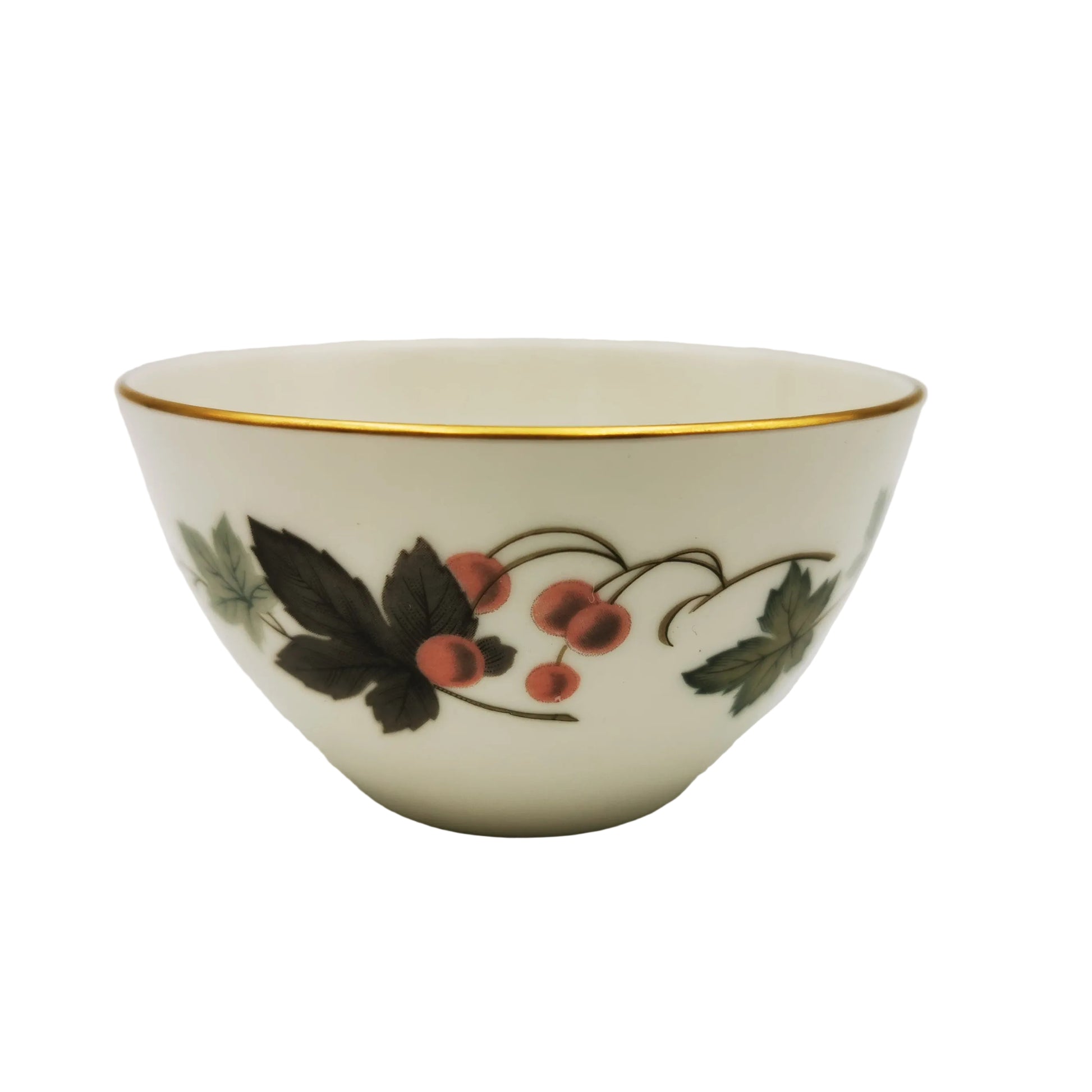 Decorative ceramic bowl with floral design on a white background
