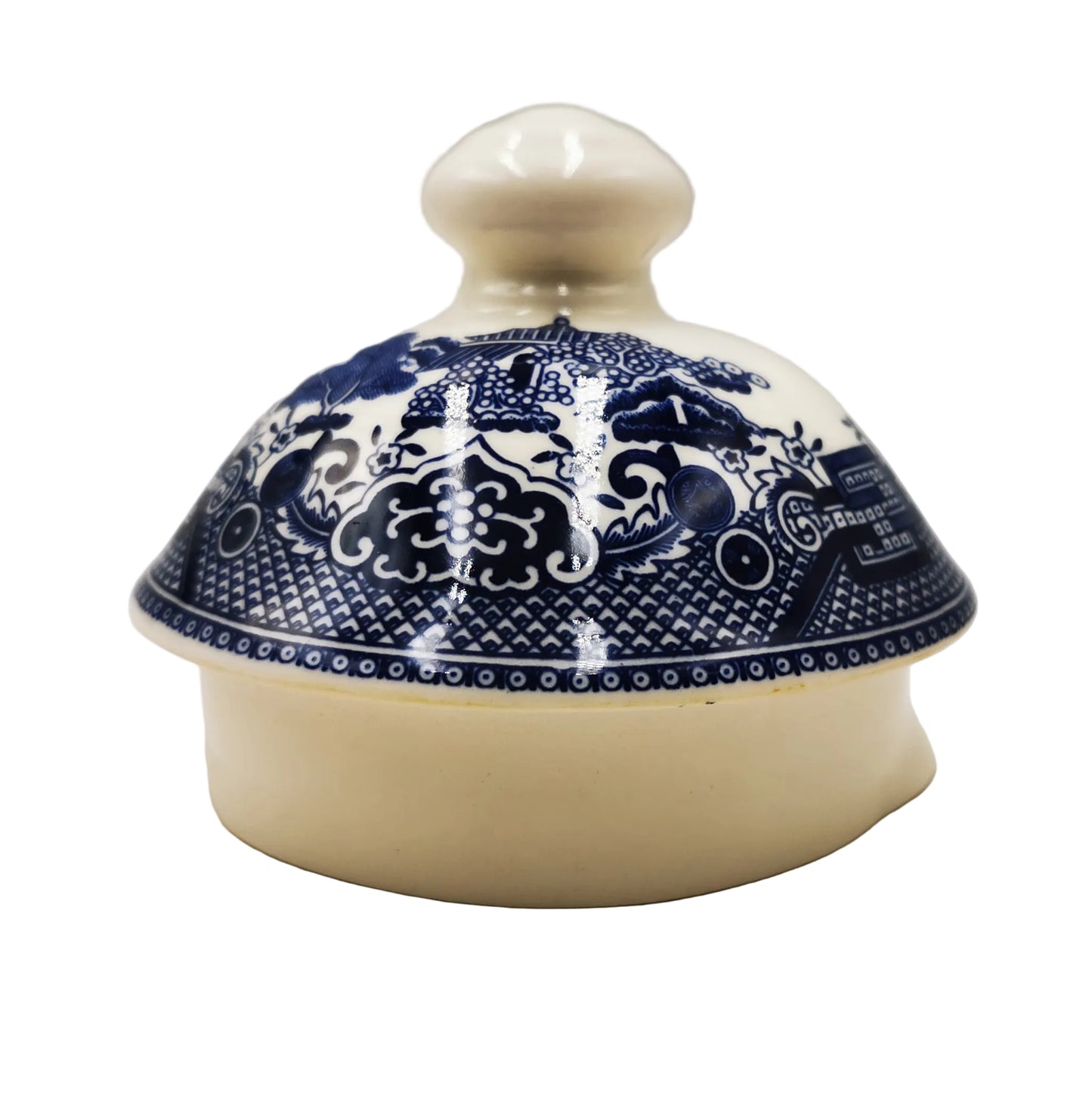 Churchill Blue and White China Blue Willow Large Teapot Lid