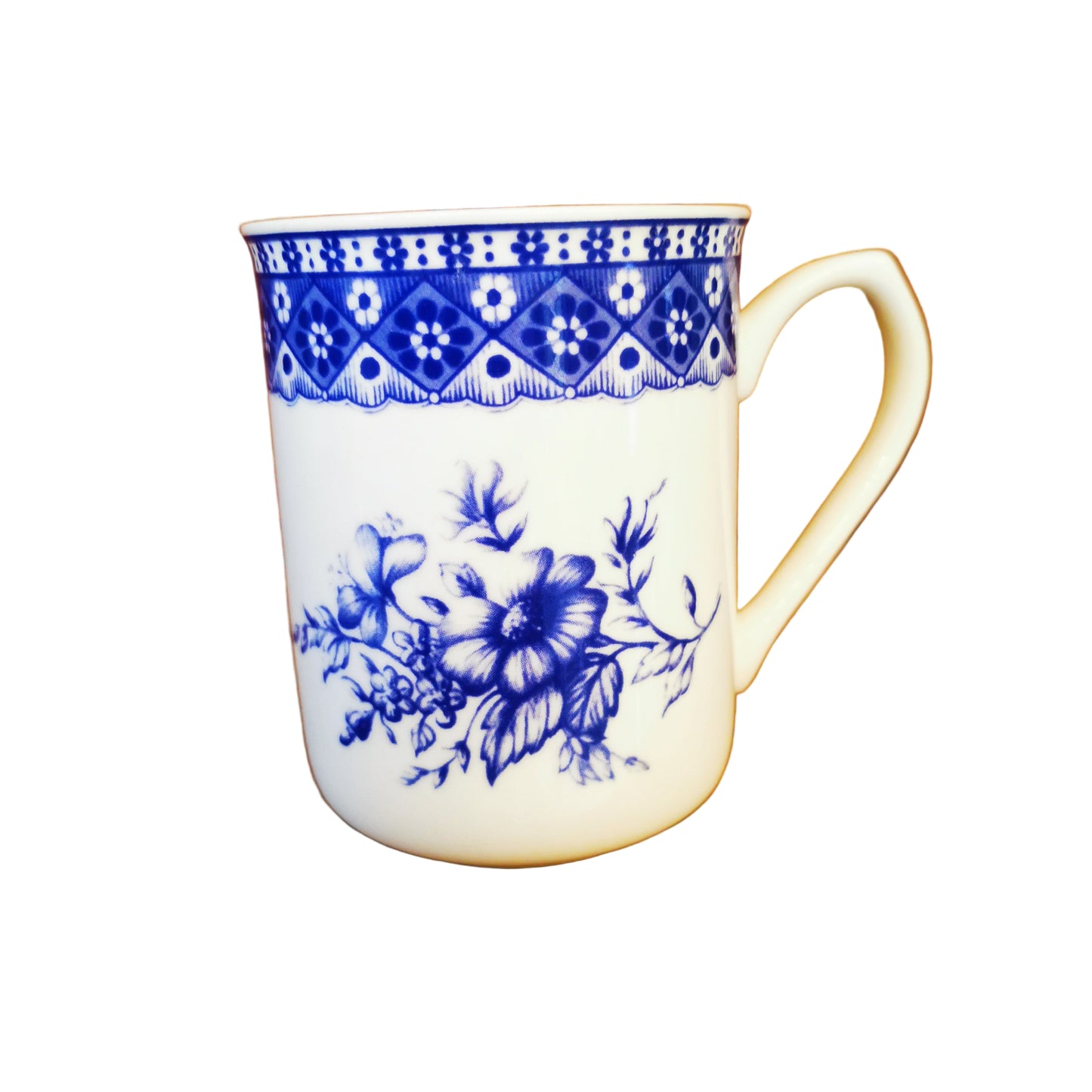 Churchill China Out of the Blue and White Porcelain Mug