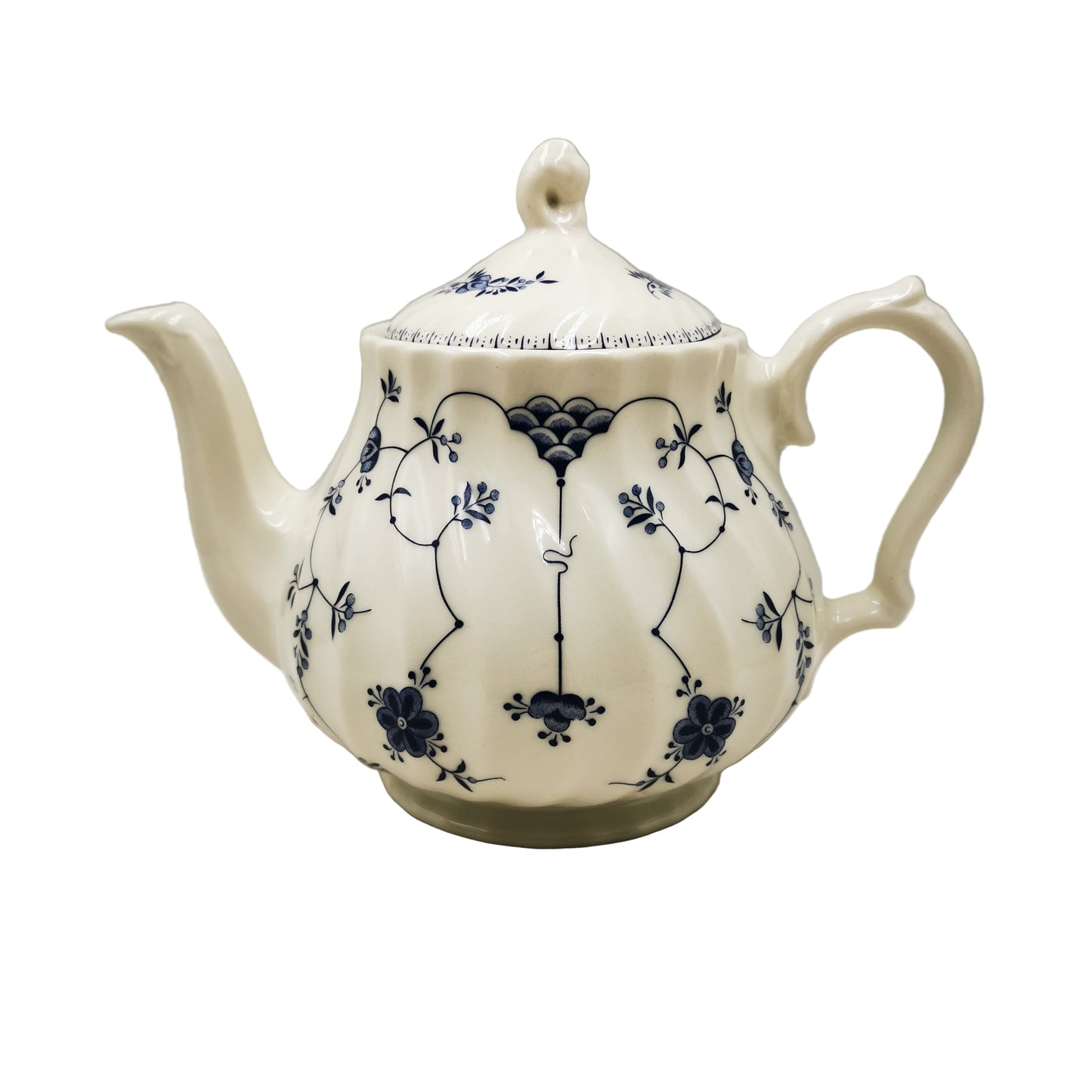 Churchill Finlandia Blue and White China Large Teapot
