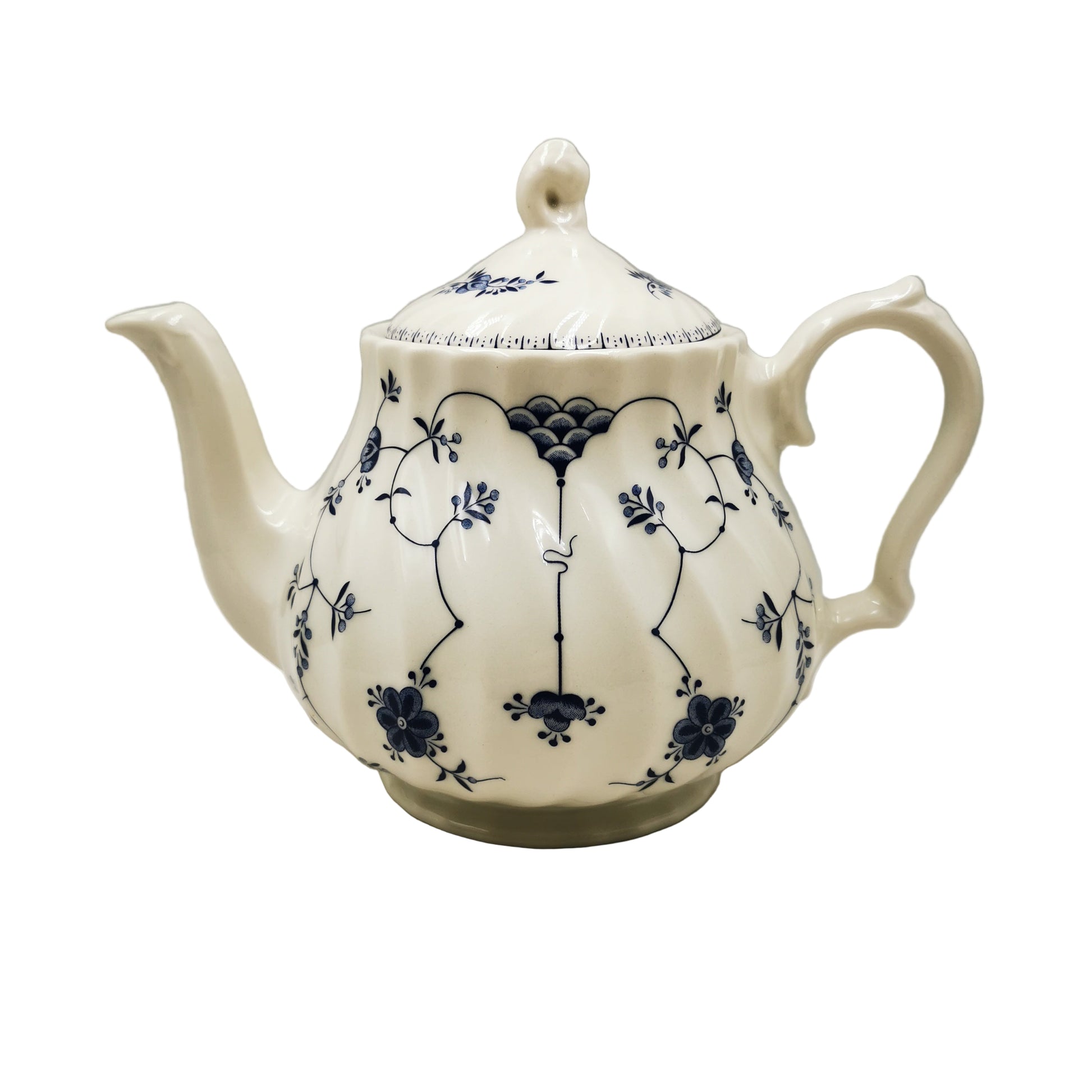 Churchill Finlandia Blue and White China Large Teapot