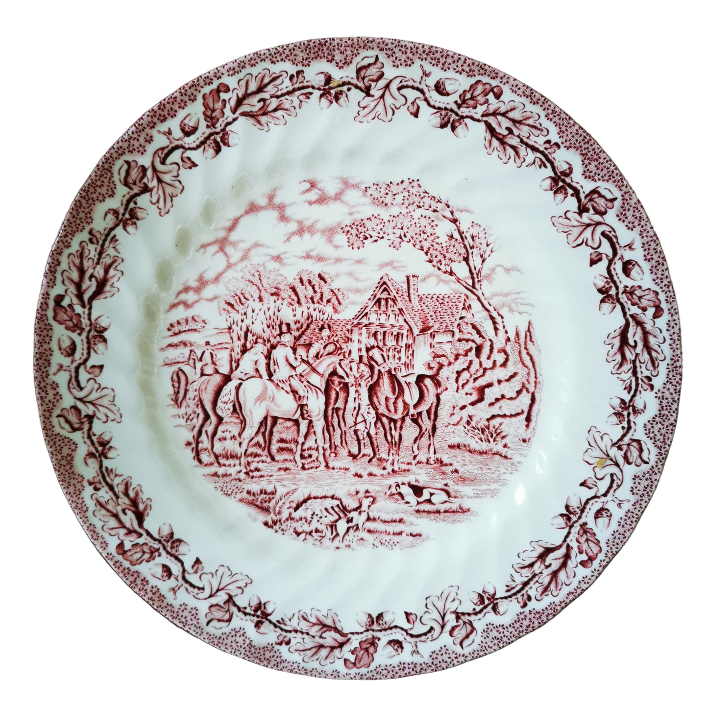 Churchill The Georgian Collection Red and White China 9.75-inch Plate