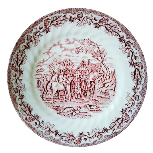 Churchill The Georgian Collection Red and White China 9.75-inch Plate