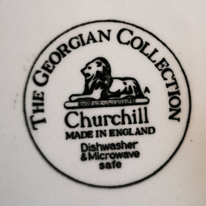Churchill The Georgian Collection Red and White China 9.75-inch Plate