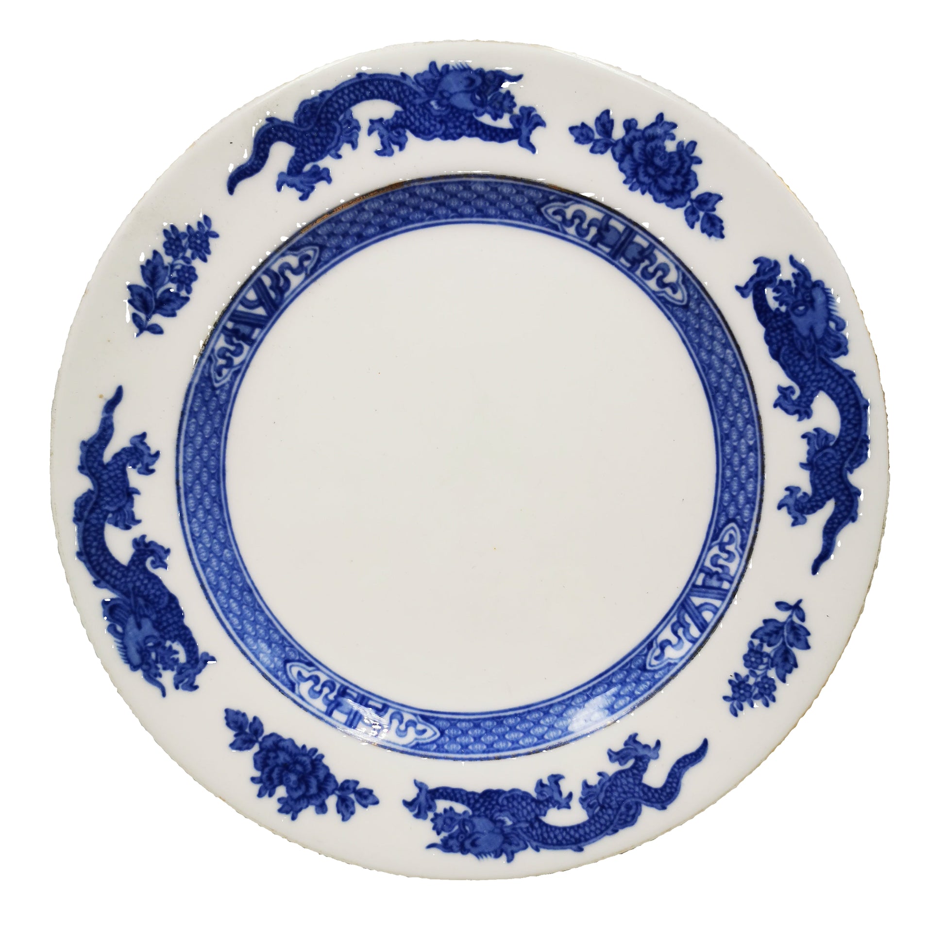 Coalport China Blue and White Dragon Side Plate