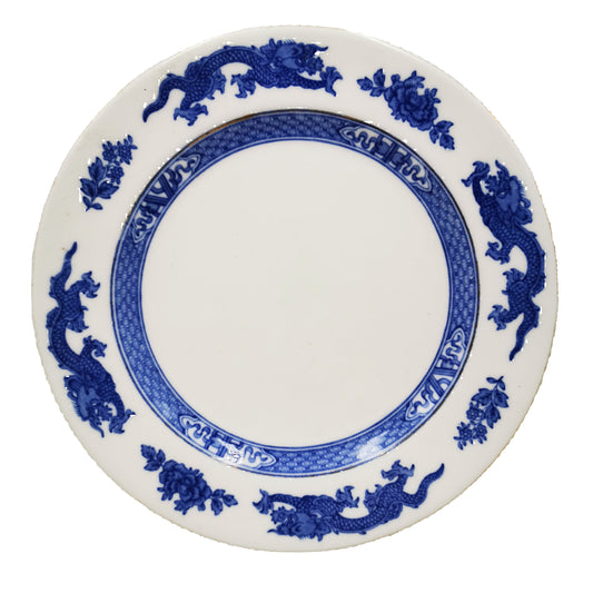 Coalport China Blue and White Dragon Side Plate