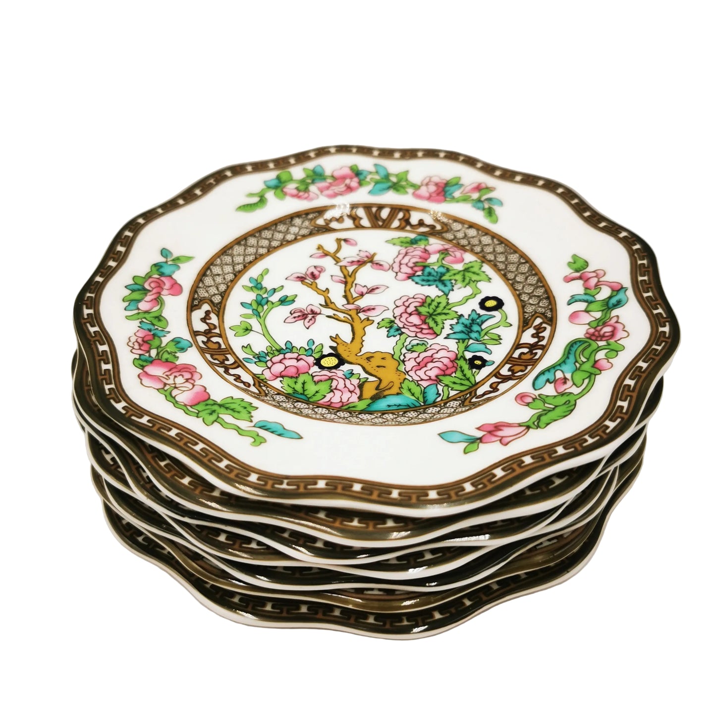 Coalport-China-Indian-Tree-12-Sided-Side-6-inch-Plate