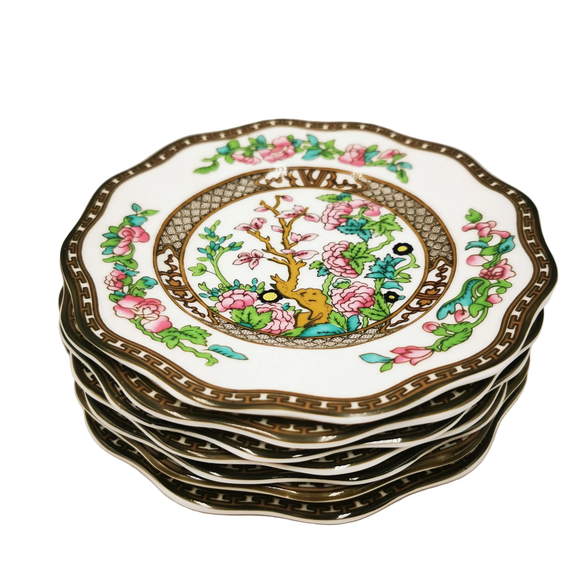 Coalport-China-Indian-Tree-12-Sided-Side-6-inch-Plate
