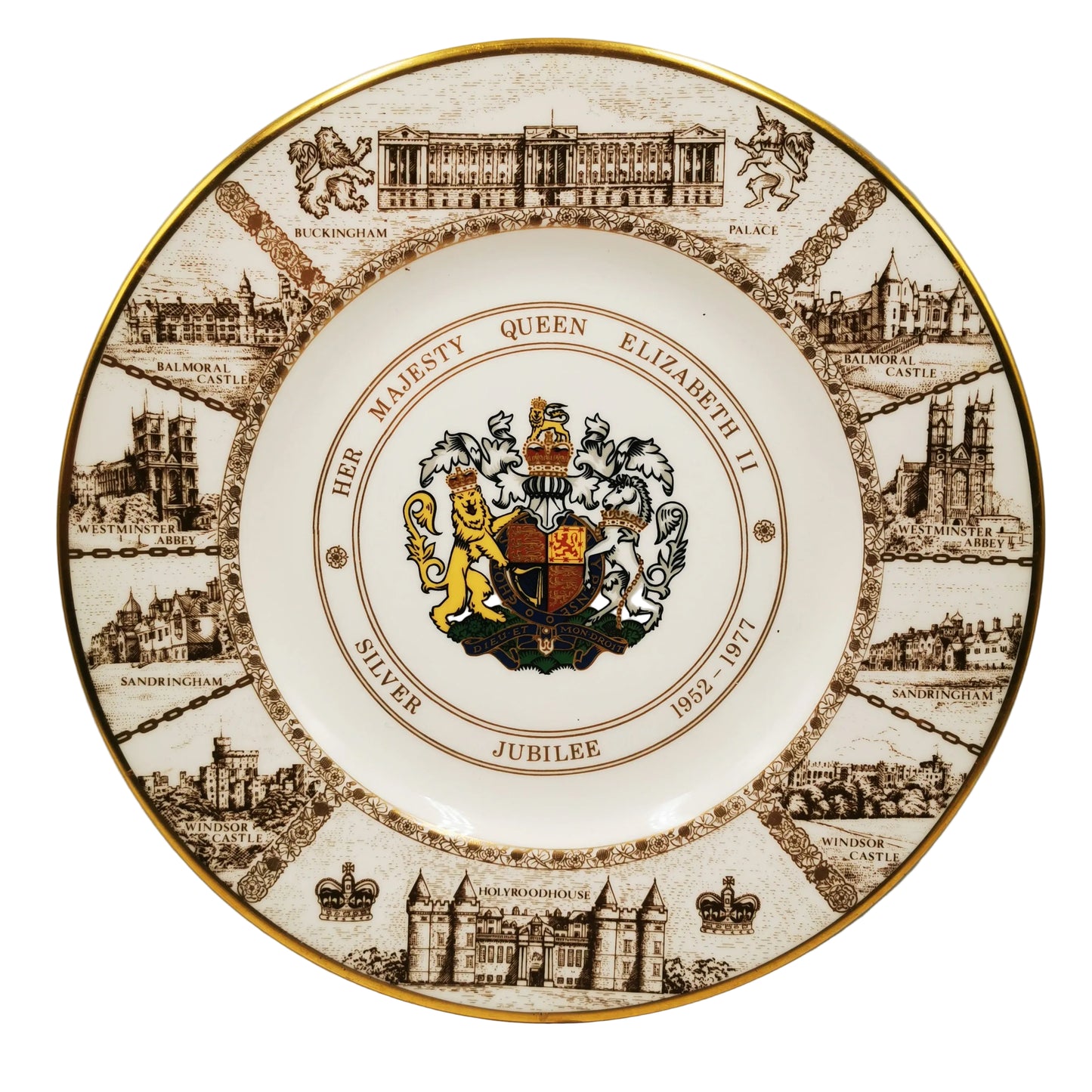 Coalport Limited Edition 1977 Silver Jubilee Porcelain China Plate