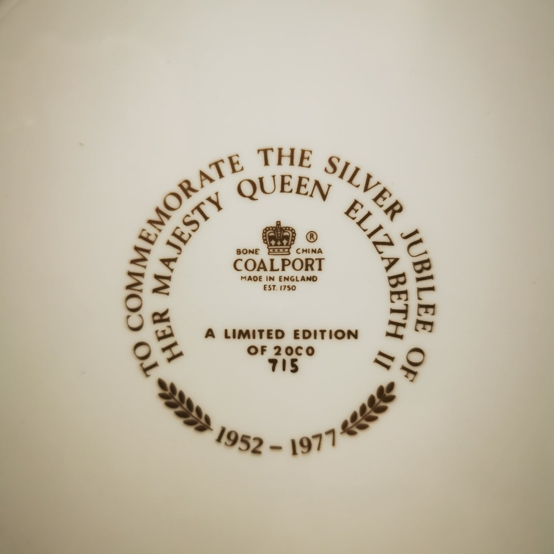 Coalport-Limited-Edition-1977-Silver-Jubilee-Porcelain-China-Plate