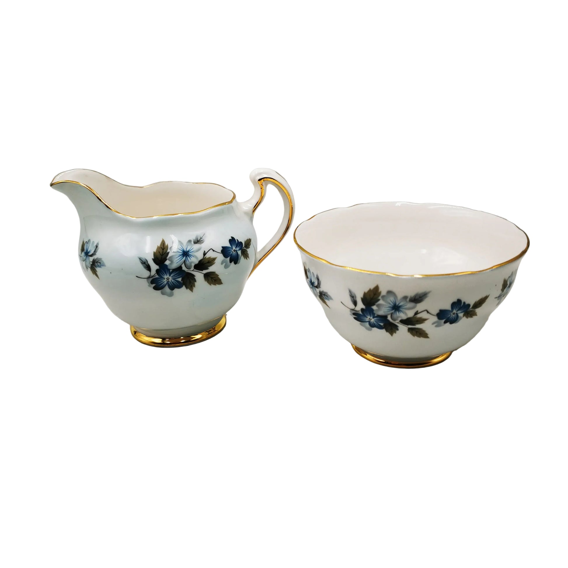 Colclough-Ridgway-China-8182-Milk-Jug-&-Sugar-Bowl