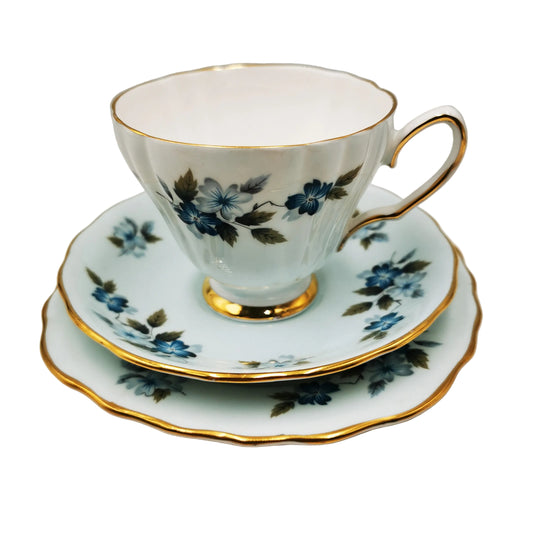 Colclough Ridgway China 8182 Teacup Saucer and Side Plate Trio