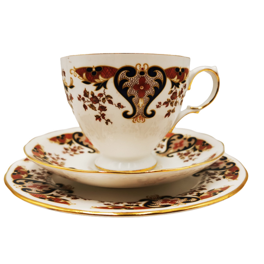 Colclough Ridgway China Royale Teacup Saucer and Side Plate Trio