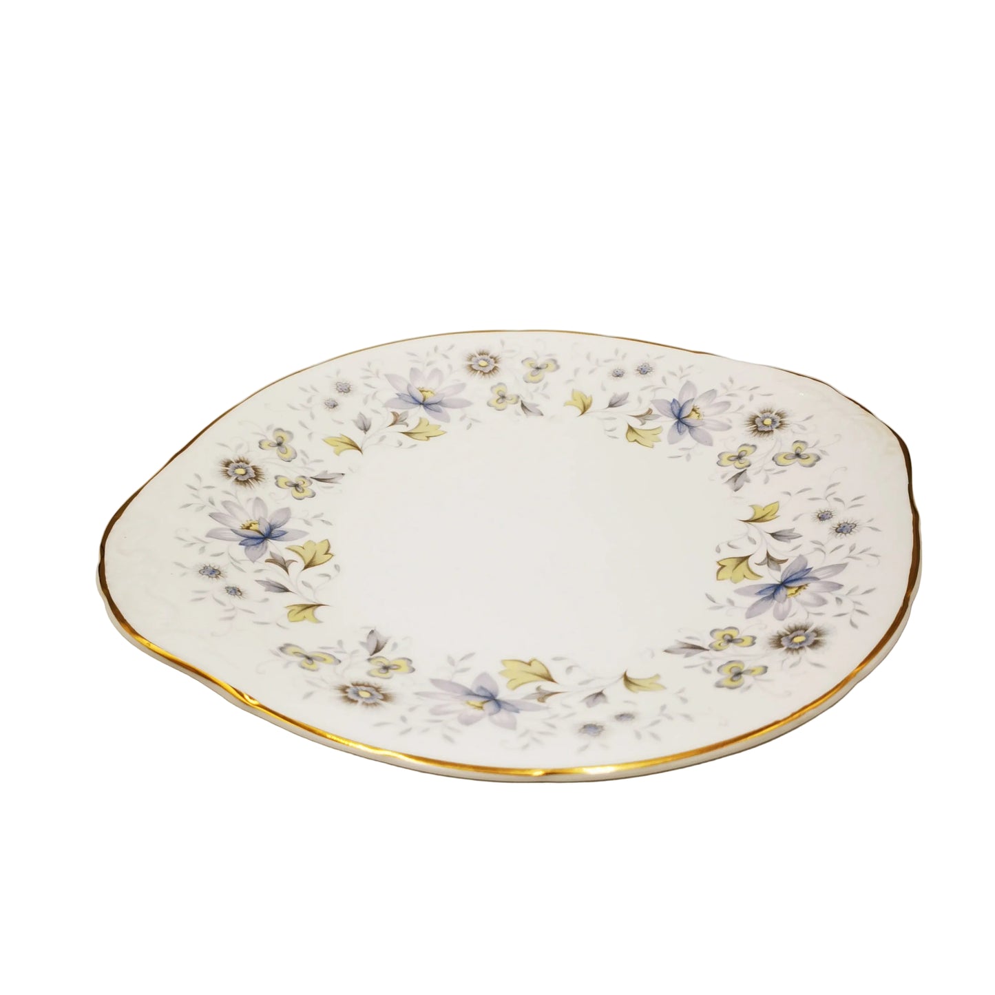 Colclough Rhapsody in Blue bone china cake plate