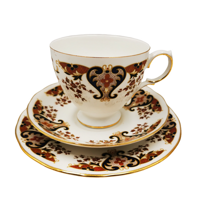 Colclough Ridgway China Royale Teacup Saucer and Side Plate Trio