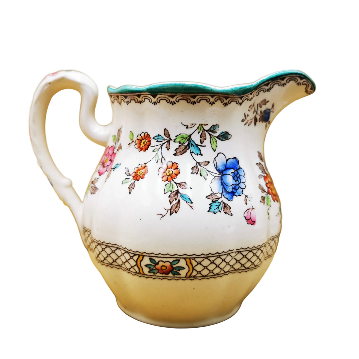 Copeland Spode Audley Green Rim Milk Jug