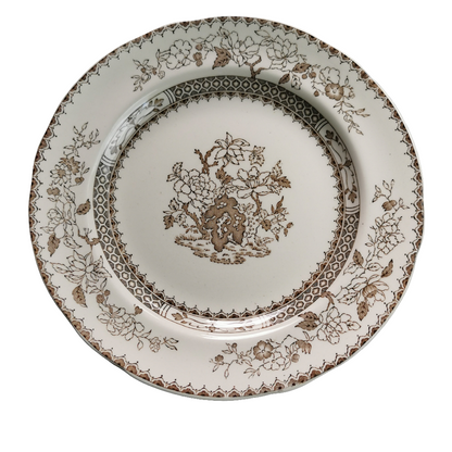 Copeland Spode China Chinese Rose Brown Monochrome Side plate 