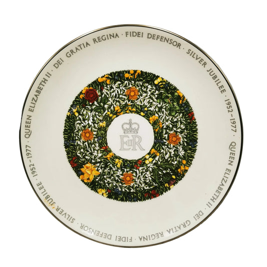 Crown Staffordshire 1977 Silver Jubilee Porcelain China Plate